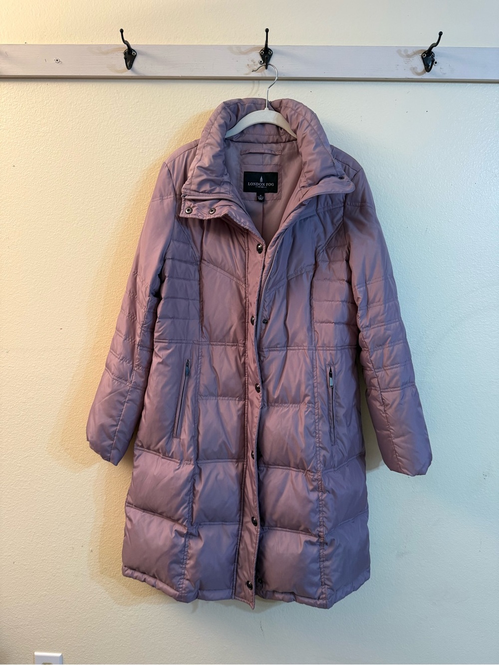 London Fog Women's Quilted Puffer Coat - Dusty Lavender